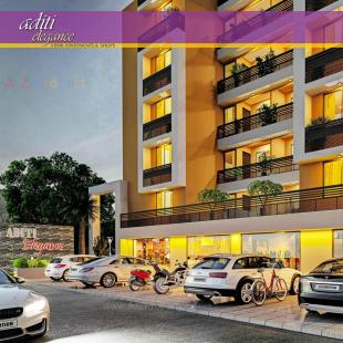 Elevation of real estate project Aditi Elegance located at Tragad, Ahmedabad, Gujarat
