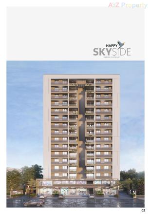 Elevation of real estate project Happy Skyside located at Ghuma, Ahmedabad, Gujarat