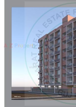 Elevation of real estate project Kadamb Apartment located at Memnagar, Ahmedabad, Gujarat