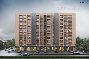 Elevation of real estate project Rhythm Aura located at Ghuma, Ahmedabad, Gujarat