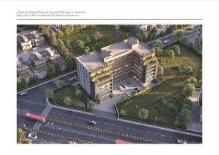 Elevation of real estate project Sanay Caremark located at Saijpur, Ahmedabad, Gujarat