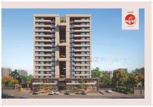 Elevation of real estate project Shine Swasti located at Tragad, Ahmedabad, Gujarat