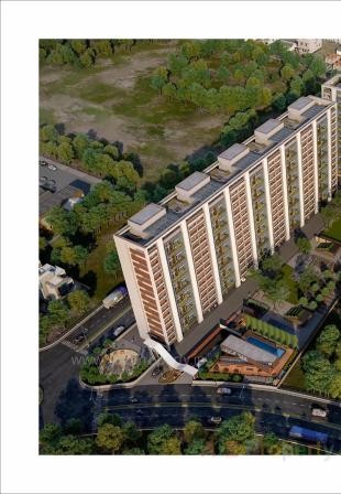 Elevation of real estate project Silver Luxuria located at Jagatpur, Ahmedabad, Gujarat