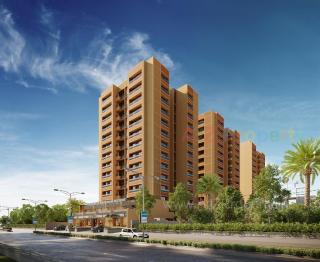 Elevation of real estate project Spg Evans located at Ghuma, Ahmedabad, Gujarat