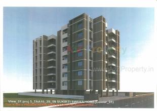 Elevation of real estate project Sukirti Sweet Homes located at Bopal, Ahmedabad, Gujarat