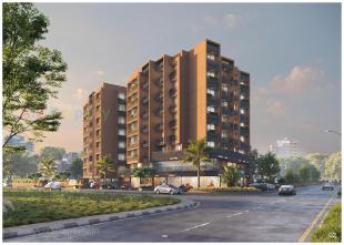 Elevation of real estate project Sundaram Sparsh located at Ghuma, Ahmedabad, Gujarat