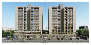 Elevation of real estate project Swam Sky located at Gota, Ahmedabad, Gujarat