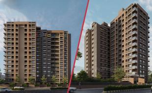 Elevation of real estate project Aastha Pride located at Pethapur, Gandhinagar, Gujarat