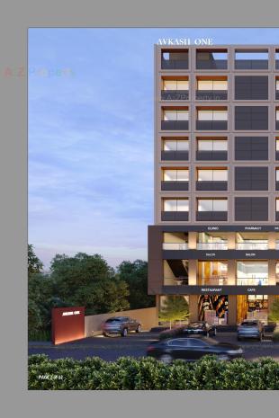 Elevation of real estate project Avkash One located at Randesan, Gandhinagar, Gujarat