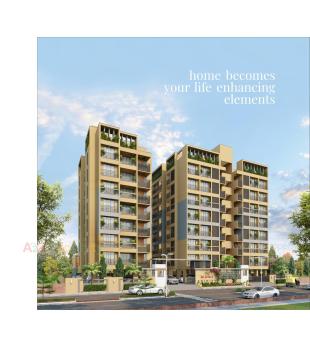Elevation of real estate project Rudra Trinity located at Pethapur, Gandhinagar, Gujarat
