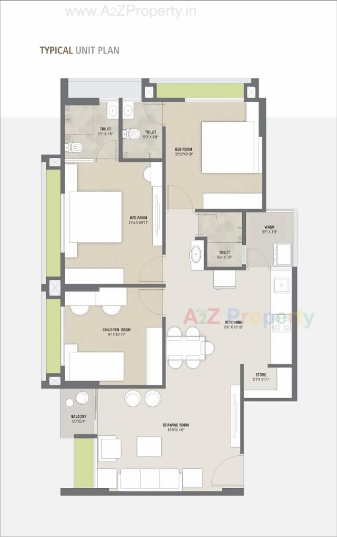 Swastik Heights | 3 BHK Flats at Zundal, Gandhinagar