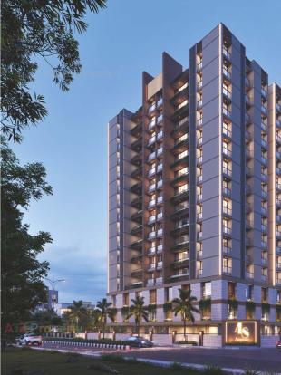 Elevation of real estate project 48 Avenue located at Mavdi-ta, Rajkot, Gujarat