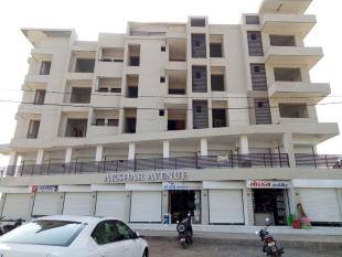 Elevation of real estate project Akshar Avenue located at Mavdi, Rajkot, Gujarat