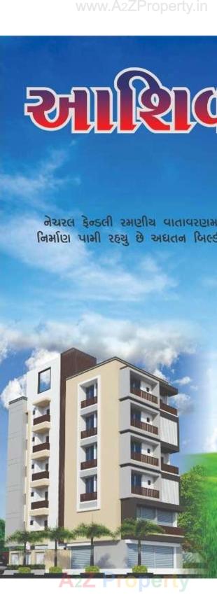Elevation of real estate project Ashirwad Apartment located at Khokhaddad, Rajkot, Gujarat