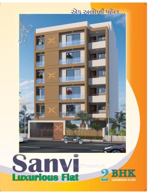 Elevation of real estate project Sanvi Flats located at Mavdi-ta, Rajkot, Gujarat