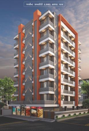 Elevation of real estate project Shyama One located at Ghanteshwar, Rajkot, Gujarat