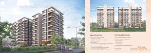 Elevation of real estate project Aagam City Life located at Umra, Surat, Gujarat