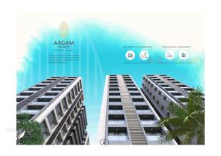 Elevation of real estate project Aagam Heights located at Sarsana, Surat, Gujarat