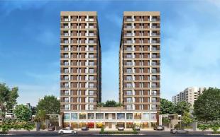 Elevation of real estate project Aagam Prestige located at Magdalla, Surat, Gujarat