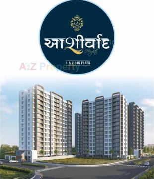 Elevation of real estate project Ashirwad Heights located at Kosad, Surat, Gujarat