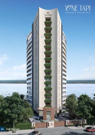 Elevation of real estate project One Tapi located at Piplod, Surat, Gujarat