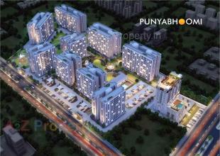 Elevation of real estate project Poonyabhumi   A,b,c,f located at Vesu, Surat, Gujarat