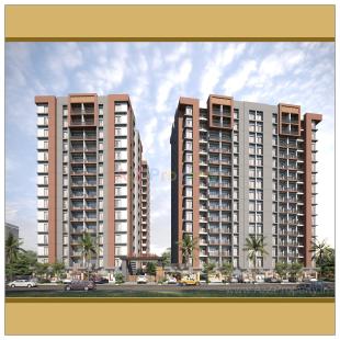 Elevation of real estate project Raj Luxuria located at Devadh, Surat, Gujarat