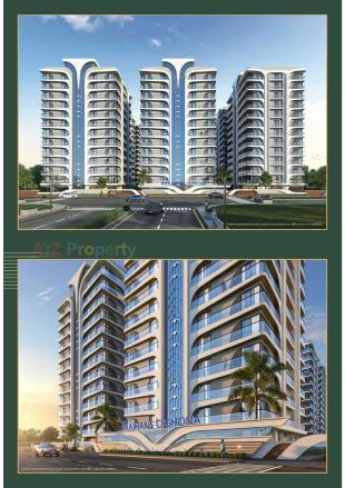 Elevation of real estate project Rajhans Cremona located at Vesu, Surat, Gujarat