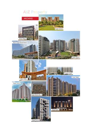 Elevation of real estate project Sangini Skyteria located at Bharthana, Surat, Gujarat