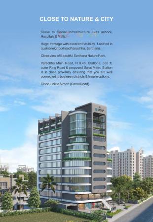 Elevation of real estate project Sarthana Business Hub located at Sarthana, Surat, Gujarat