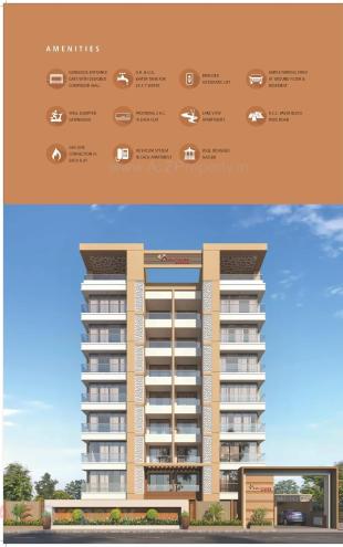 Elevation of real estate project Solitaire Avenue located at Vesu, Surat, Gujarat