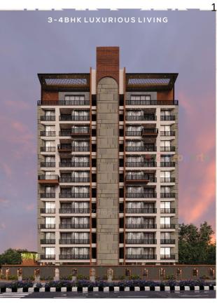 Elevation of real estate project The Iconic located at Pal, Surat, Gujarat