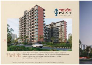 Elevation of real estate project Triyom Palace located at Vesu, Surat, Gujarat