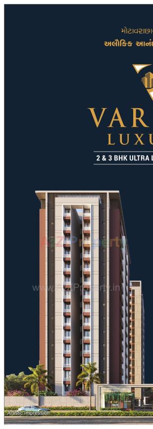 Elevation of real estate project Vardan Luxuria located at Surat, Surat, Gujarat