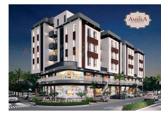 Elevation of real estate project Ambika Avenue located at Vadodara, Vadodara, Gujarat