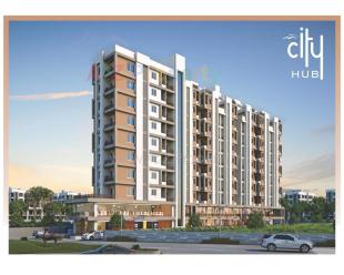 Elevation of real estate project City Hub located at Babajipura, Vadodara, Gujarat