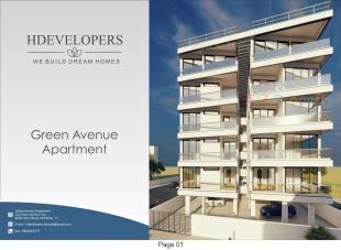Elevation of real estate project Green Avenue Apartment located at Tarsali, Vadodara, Gujarat
