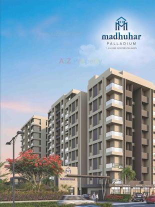Elevation of real estate project Madhuhar Palladium located at Gotri, Vadodara, Gujarat