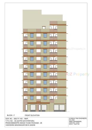 Elevation of real estate project Pmay, Ews, Tp 60, Fp 189, Gotri located at Gotri, Vadodara, Gujarat