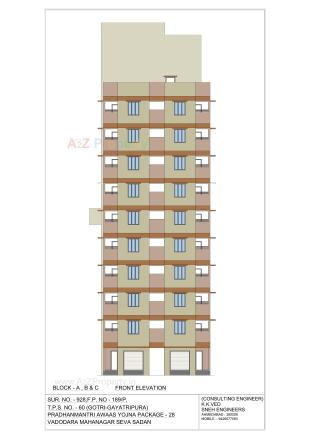 Elevation of real estate project Pmay, Ews, Tp 60, Fp 189, Gotri located at Gotri, Vadodara, Gujarat