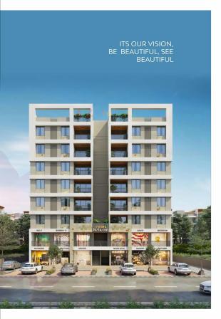 Elevation of real estate project Pushpam Resicom located at Tarsali, Vadodara, Gujarat