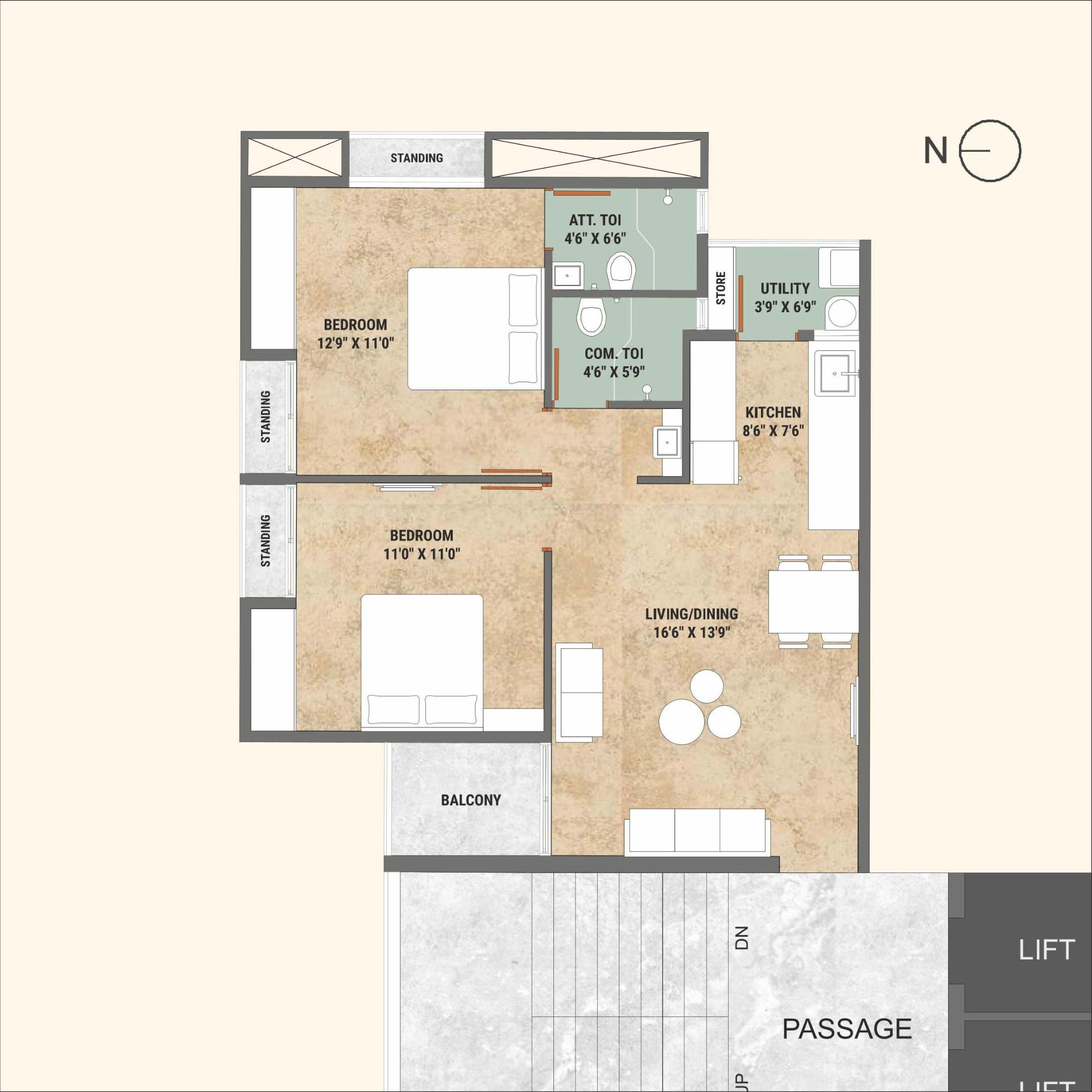 Layout of real estate project Rudra Heights located at Sama, Vadodara, Gujarat