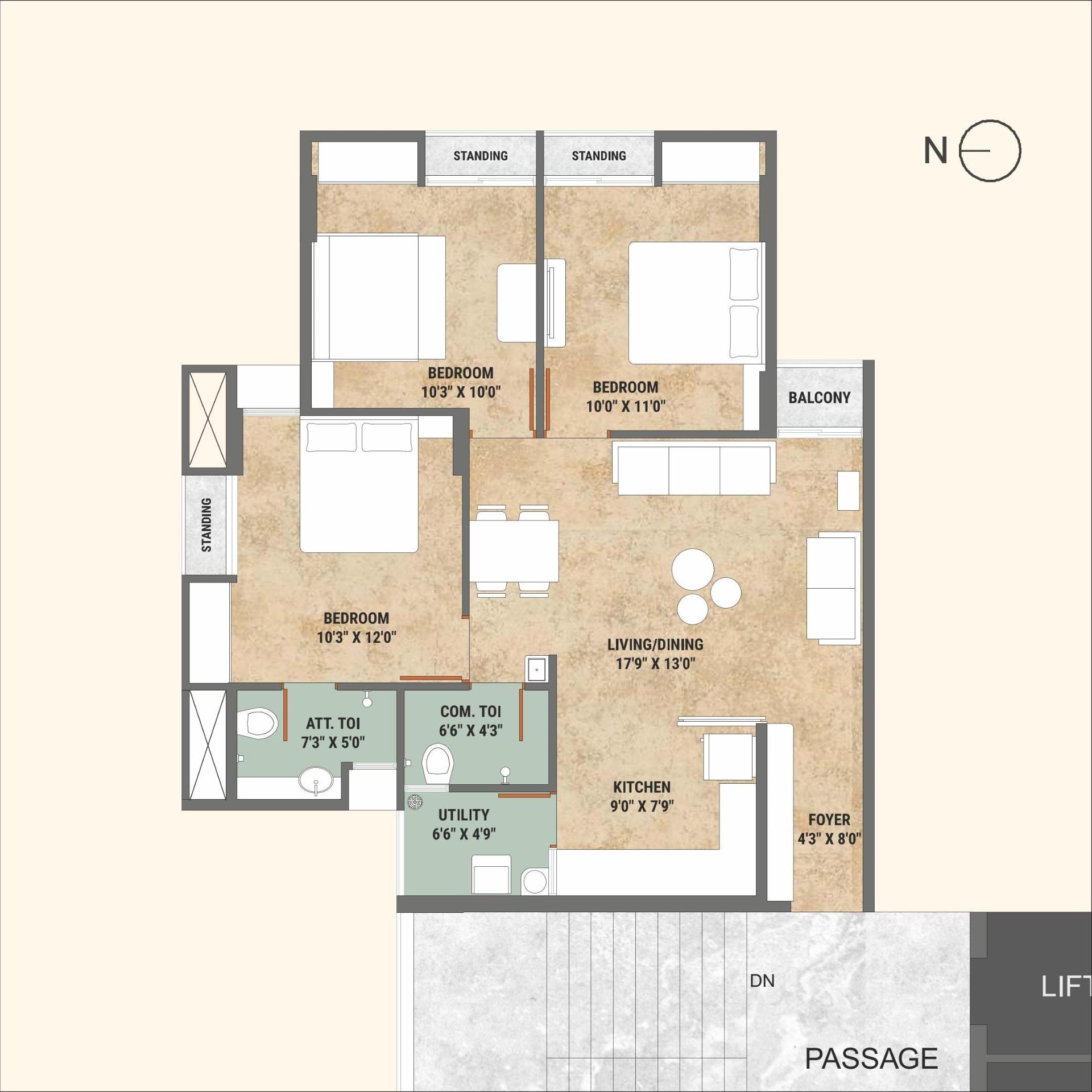 Layout of real estate project Rudra Heights located at Sama, Vadodara, Gujarat