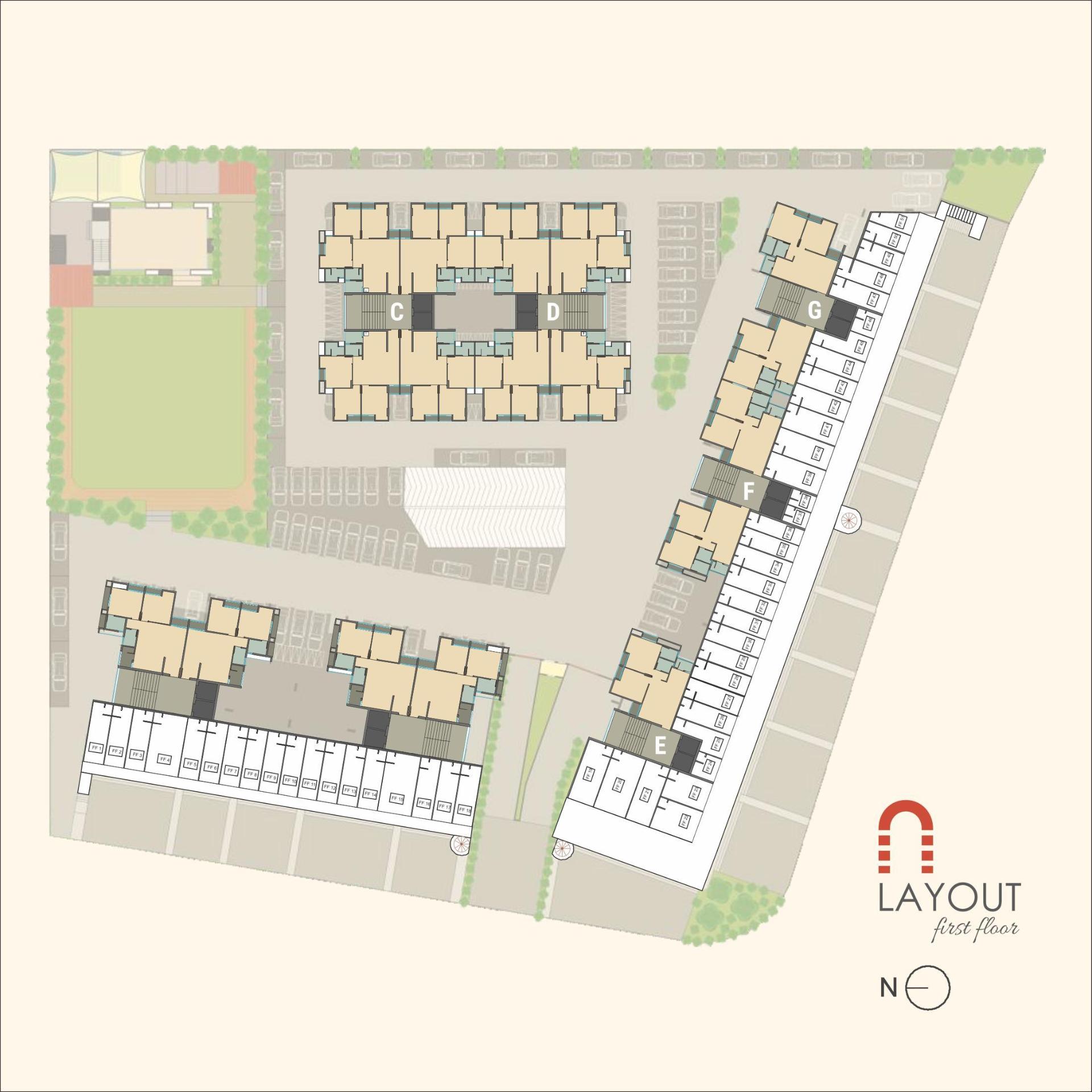 Layout of real estate project Rudra Heights located at Sama, Vadodara, Gujarat