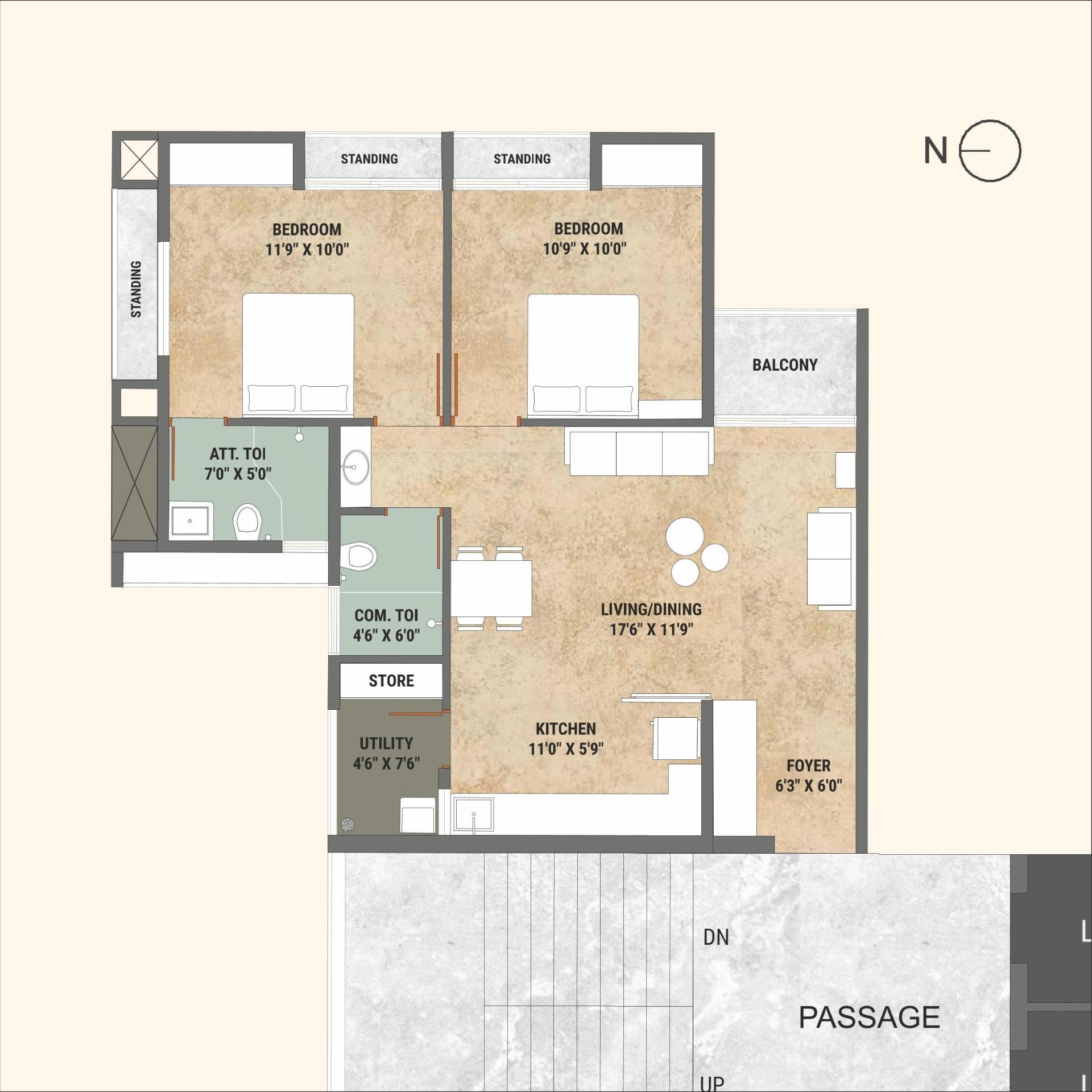 Layout of real estate project Rudra Heights located at Sama, Vadodara, Gujarat