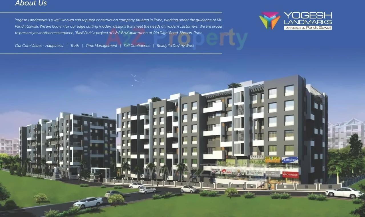 Basil Park C Shops 1 BHK Flats 2 BHK Flats at Bhosari Pune